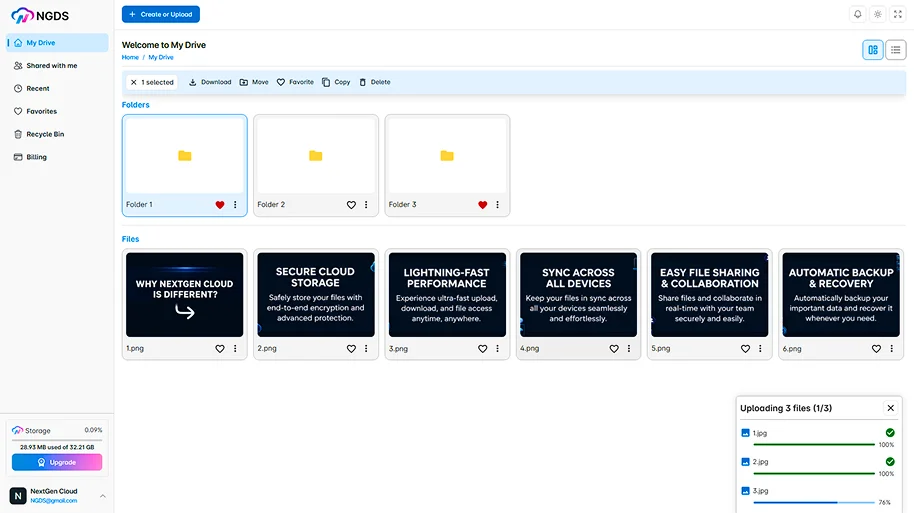 Secure file sharing illustration